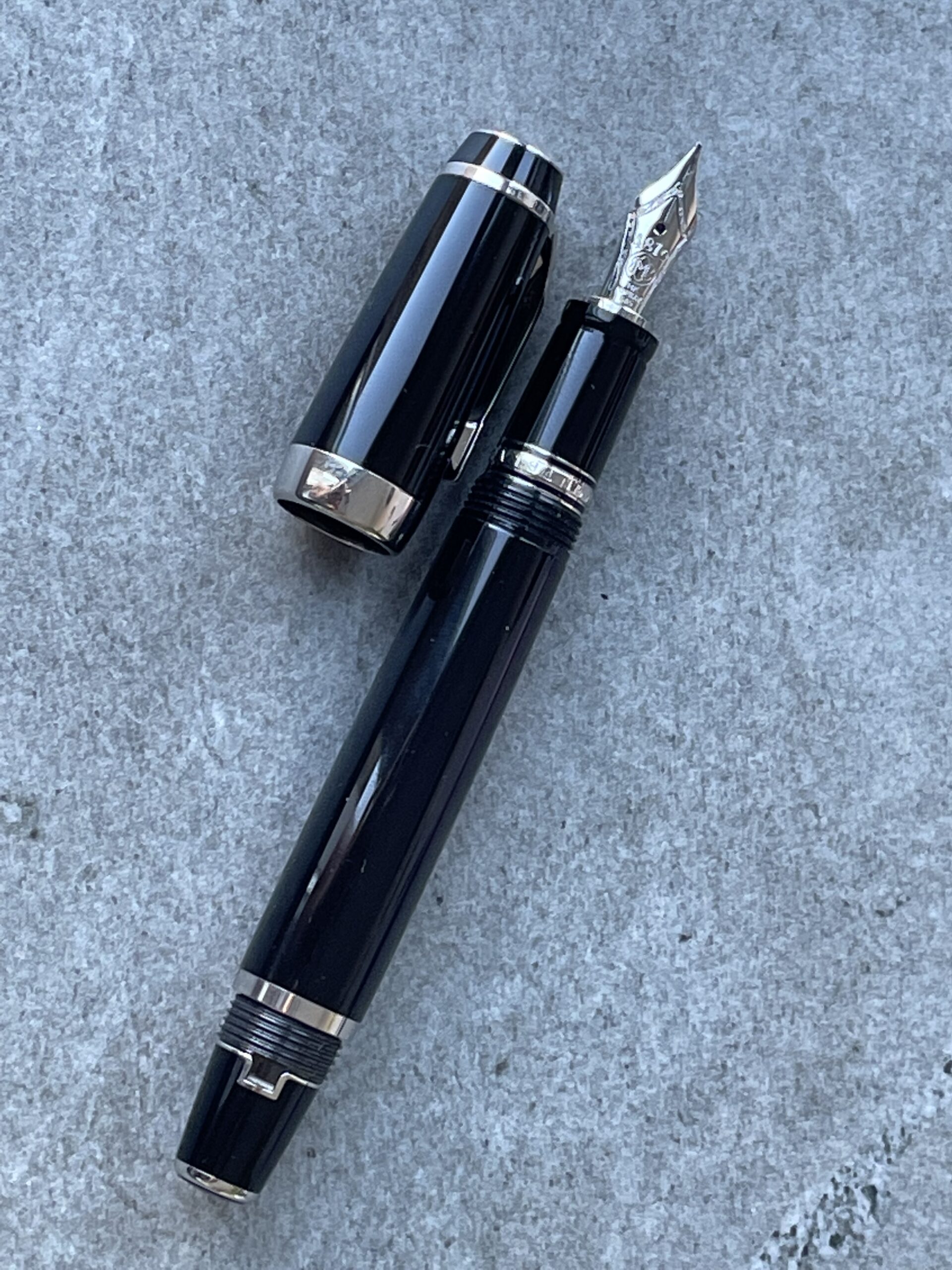 (SOLD) Montblanc Boheme Platinum Plated No Stone Fountain Pen still with sticker