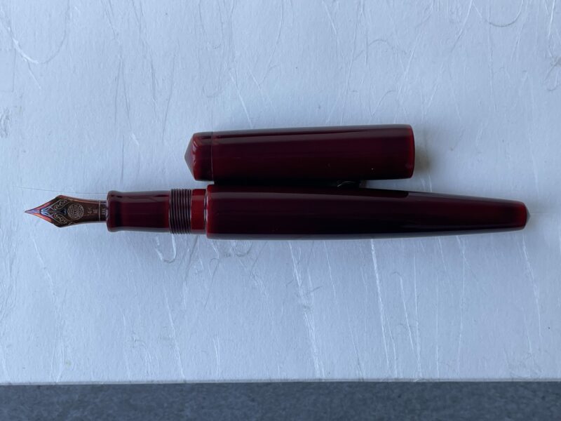 (SOLD) Nakaya Naka-Ai Writer Aka-Tamenuri Fountain pen with 14k EEF Nib