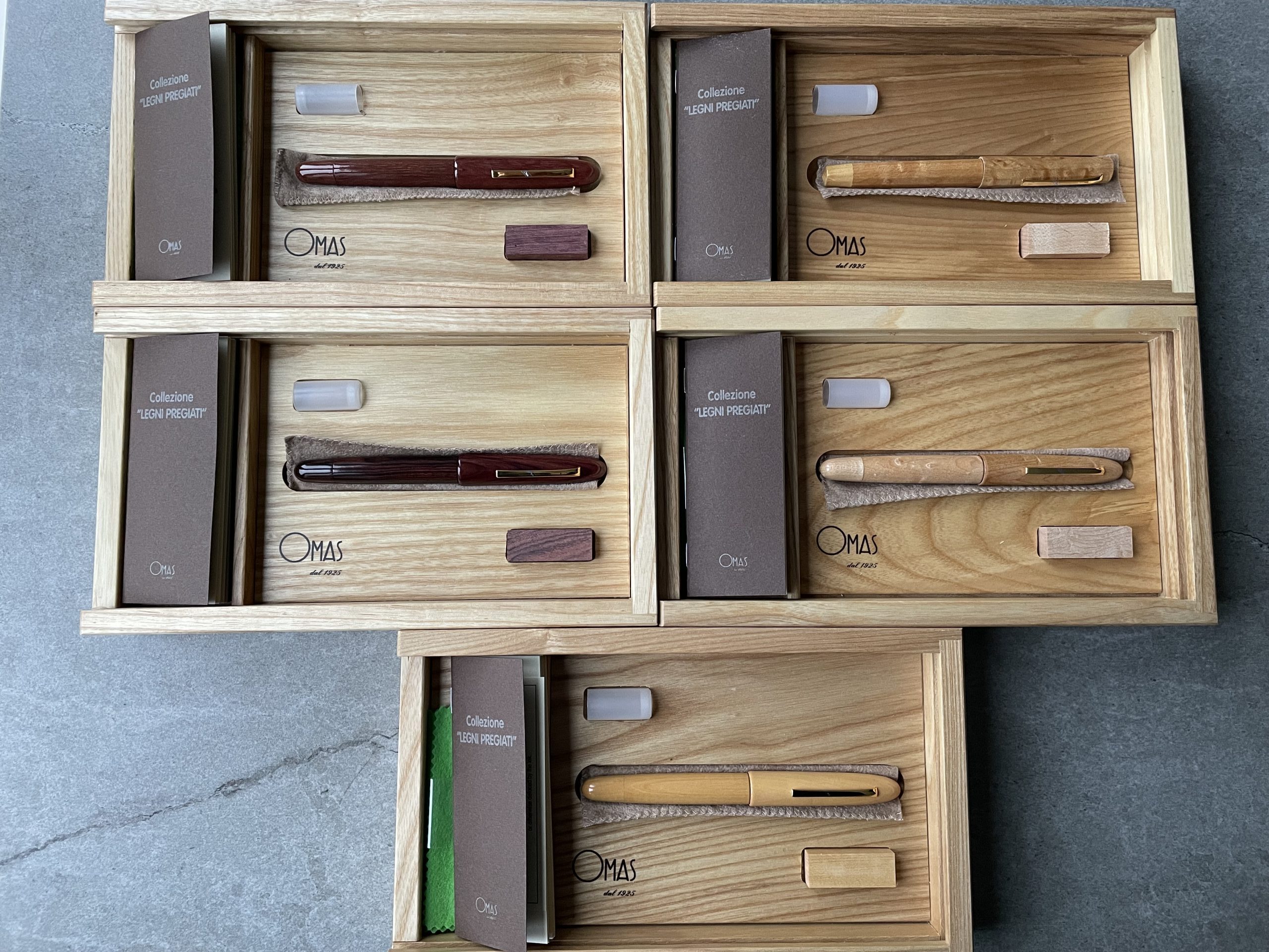 Omas Legnia Pregiati (Precious Wood) Full Set Year 1996