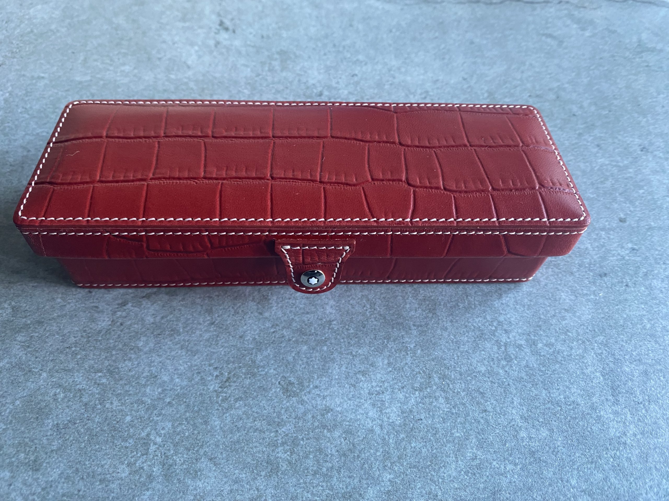 Montblanc Leather Croco Artisan Collection Pen Case Size Mozart