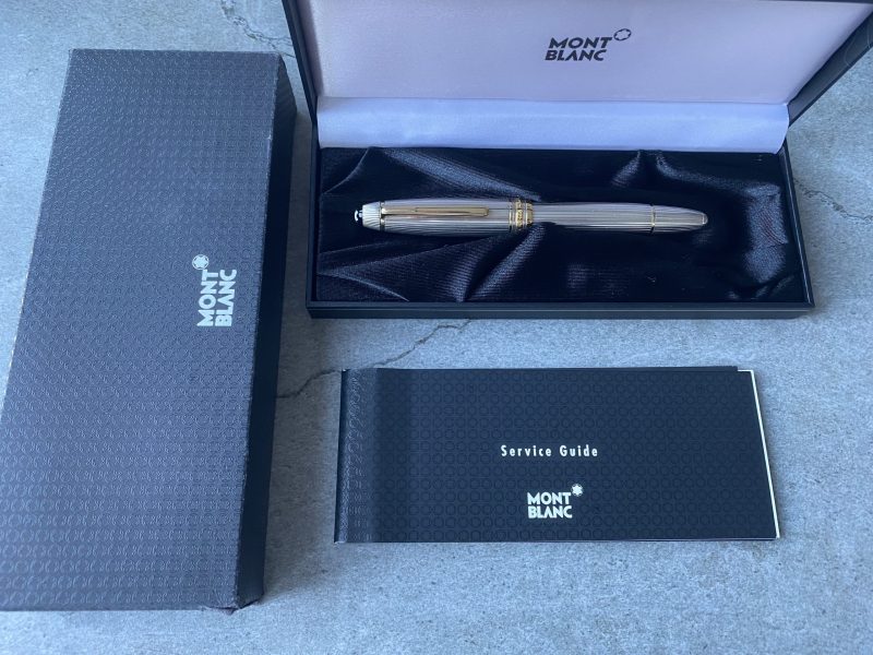 Montblanc Meisterstuck Solitaire Sterling Silver Pinstripe 146 Fountain Pen